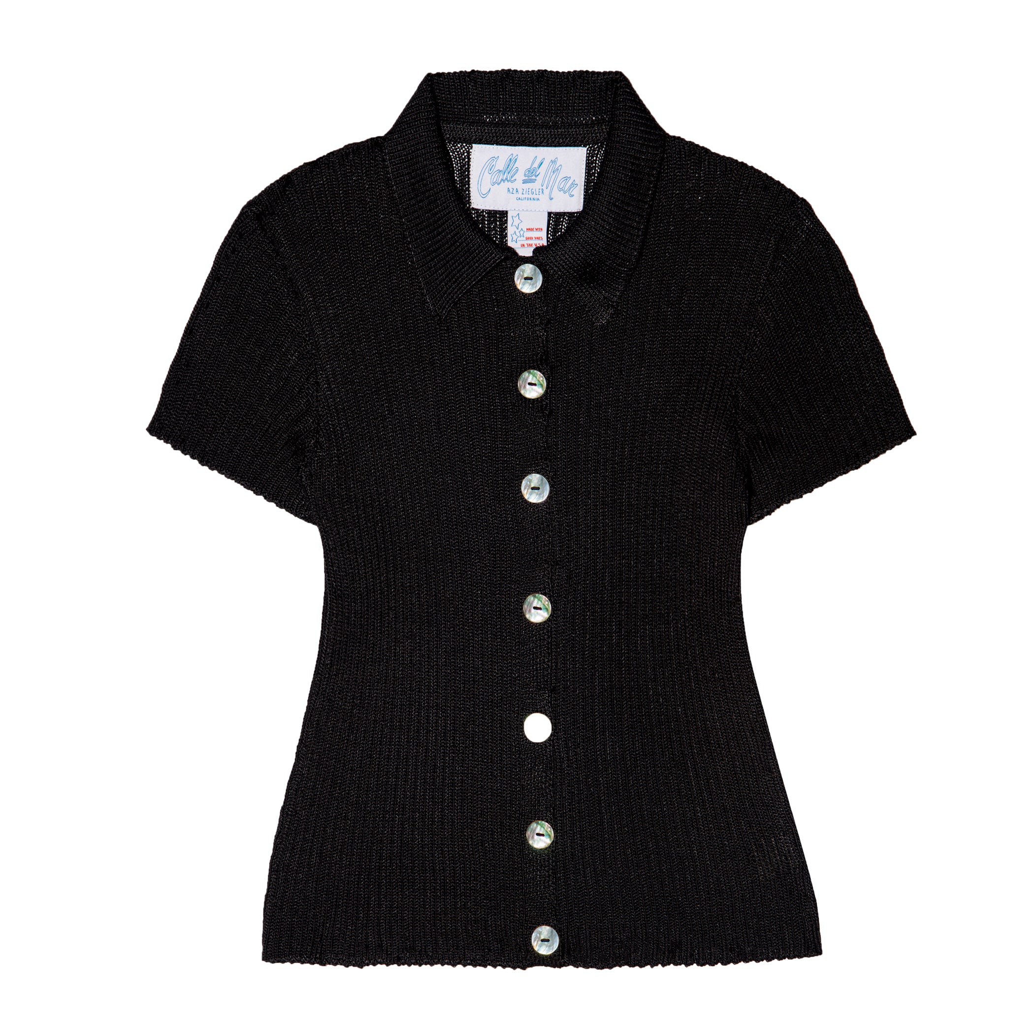 black short cardigan for dresses Minimal Black Sheer Knit Cropped Cardigan Black / M