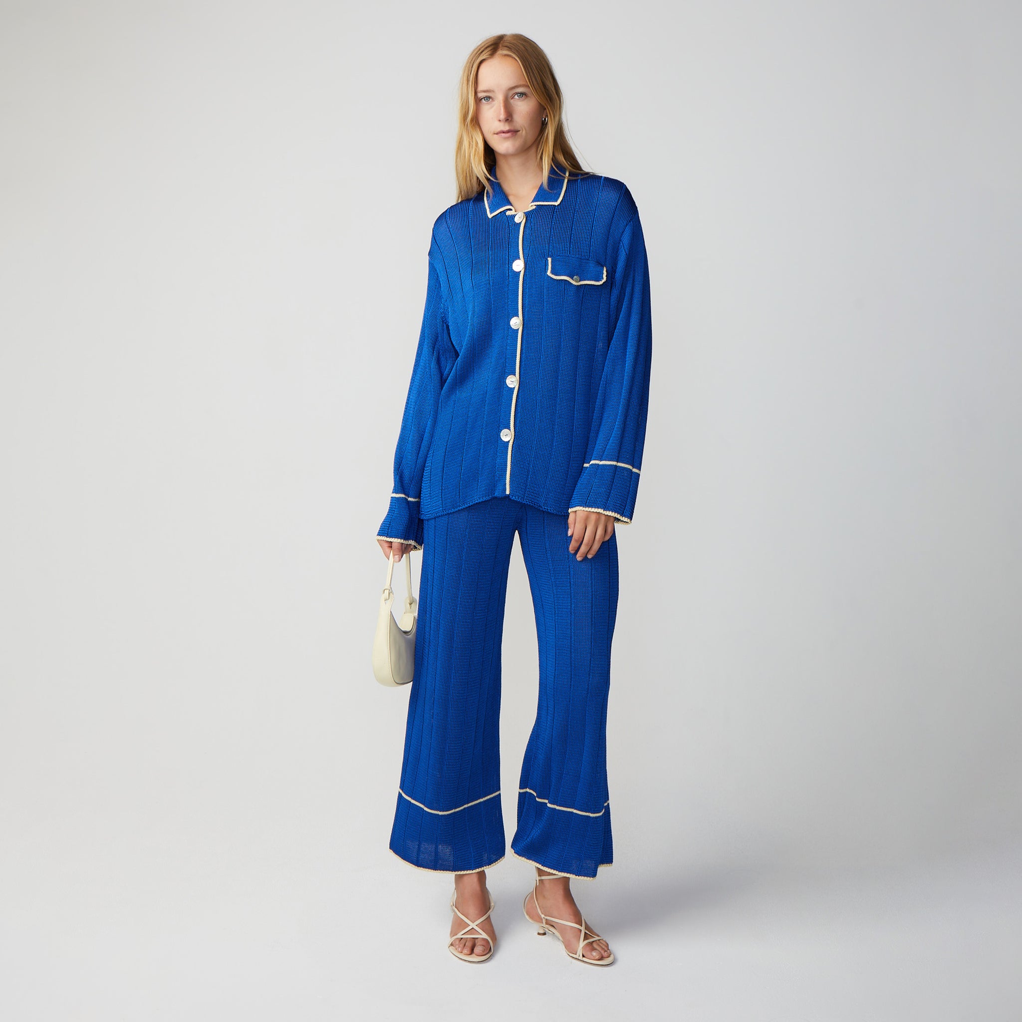 Long Sleeve Wide Rib Pajama Shirt – Calle Del Mar