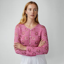 Load image into Gallery viewer, Floral Crochet Cardigan
