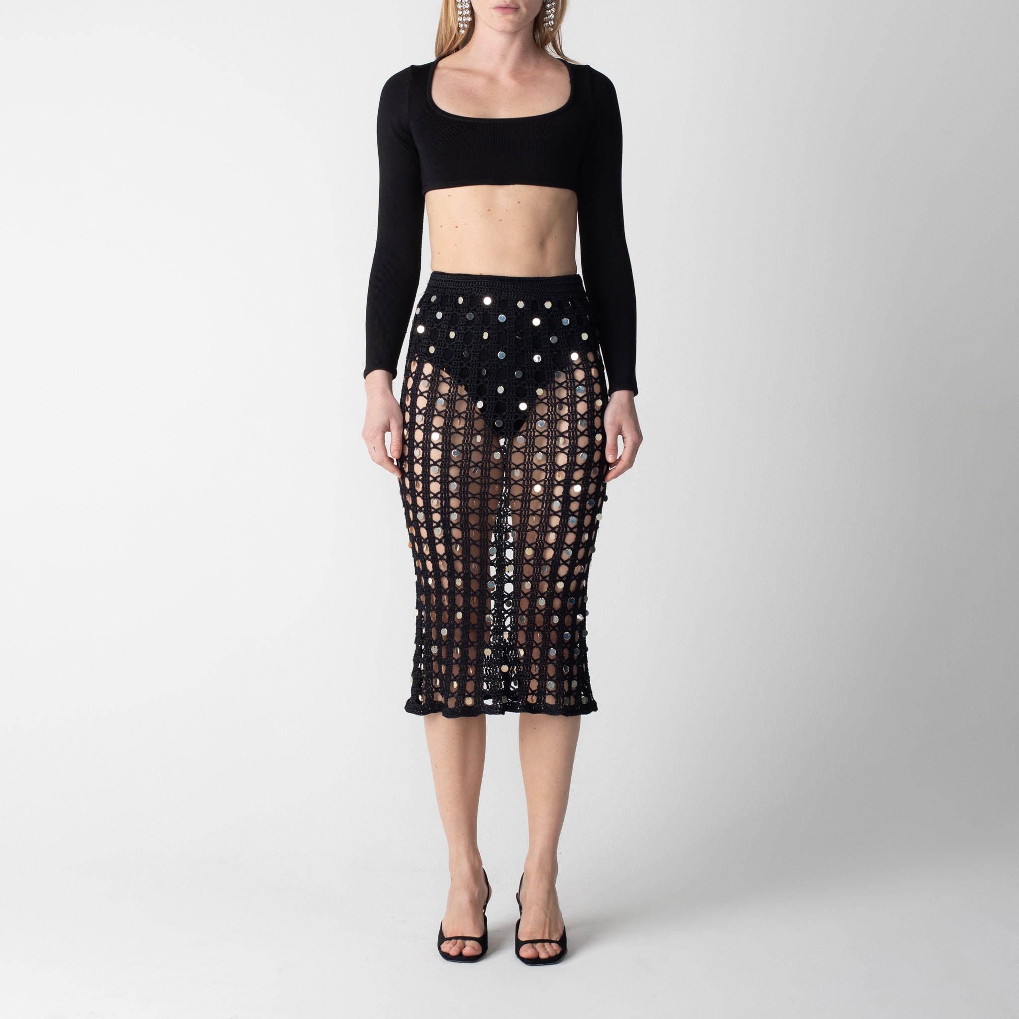 Embellished Crochet Skirt – Calle Del Mar Embellished Crochet Skirt – Calle Del Mar