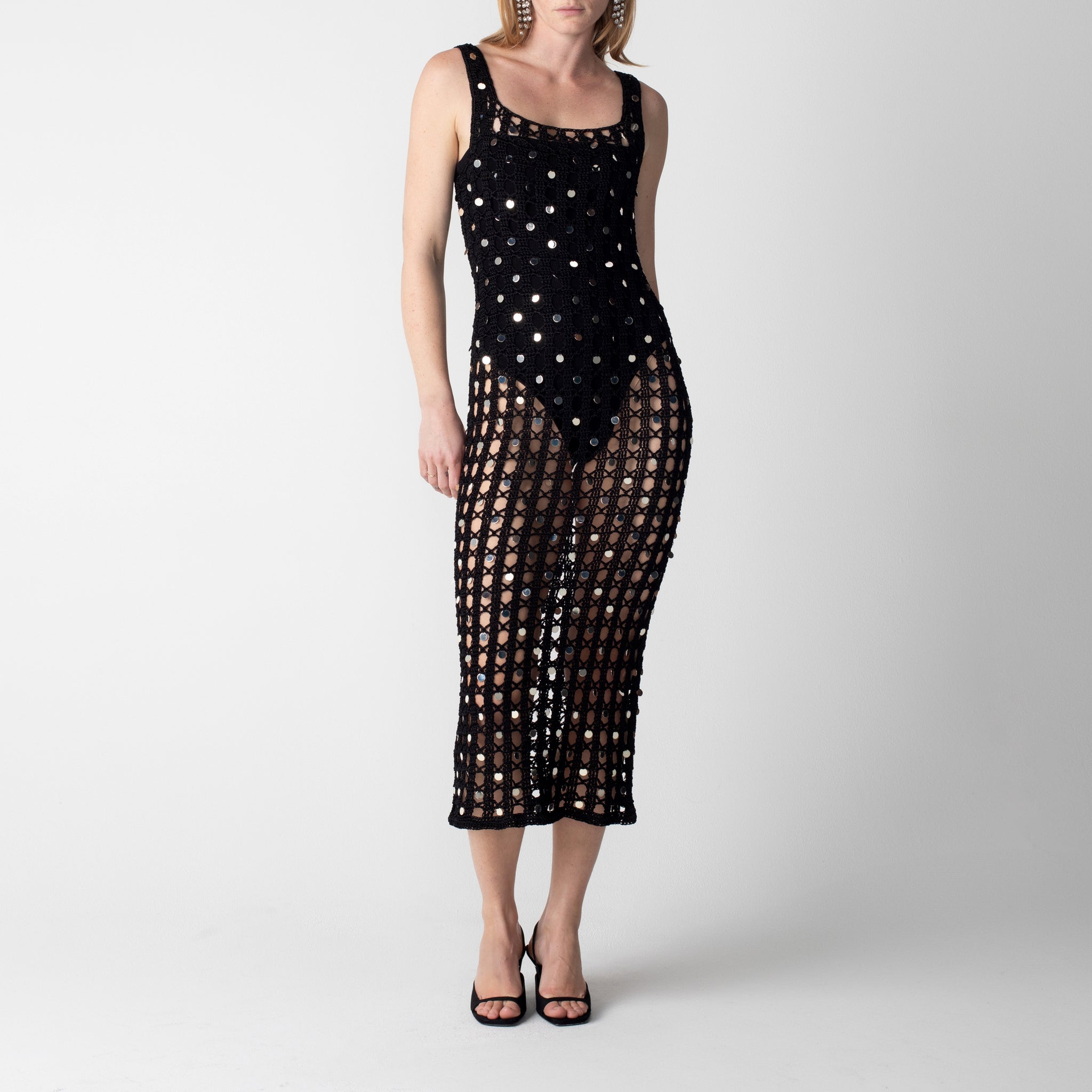 knee length dresses for ladies Isabelle Dress Crochet Pattern – The Moule Hole main image 1