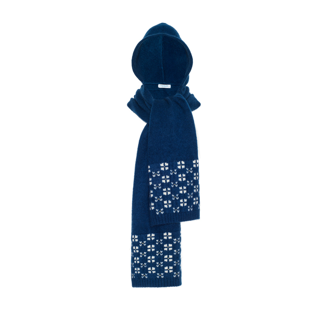 Winter Fair Isle Hoodie Scarf