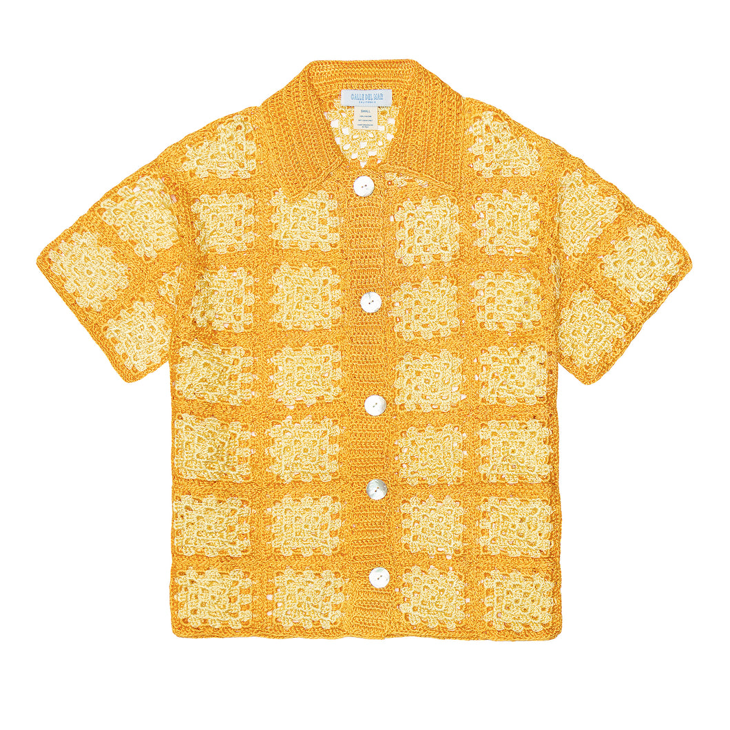 Short Sleeve Crochet Shirt