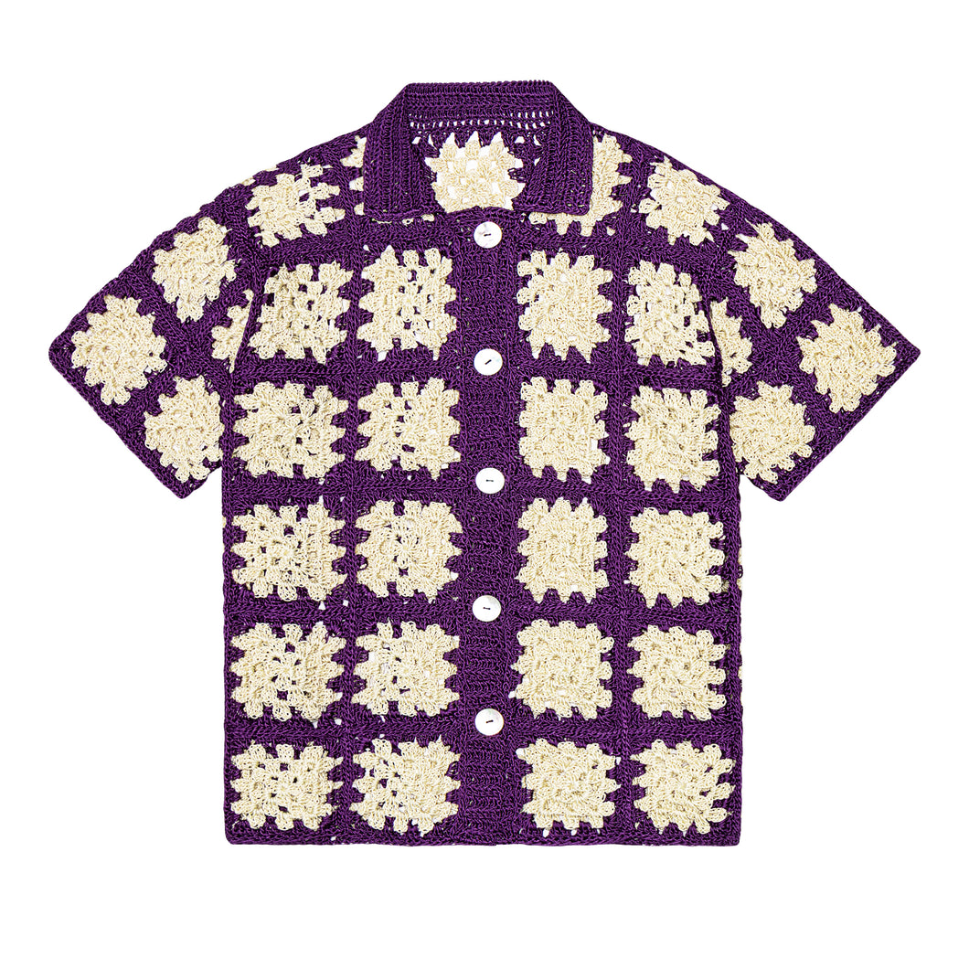 Short Sleeve Crochet Shirt